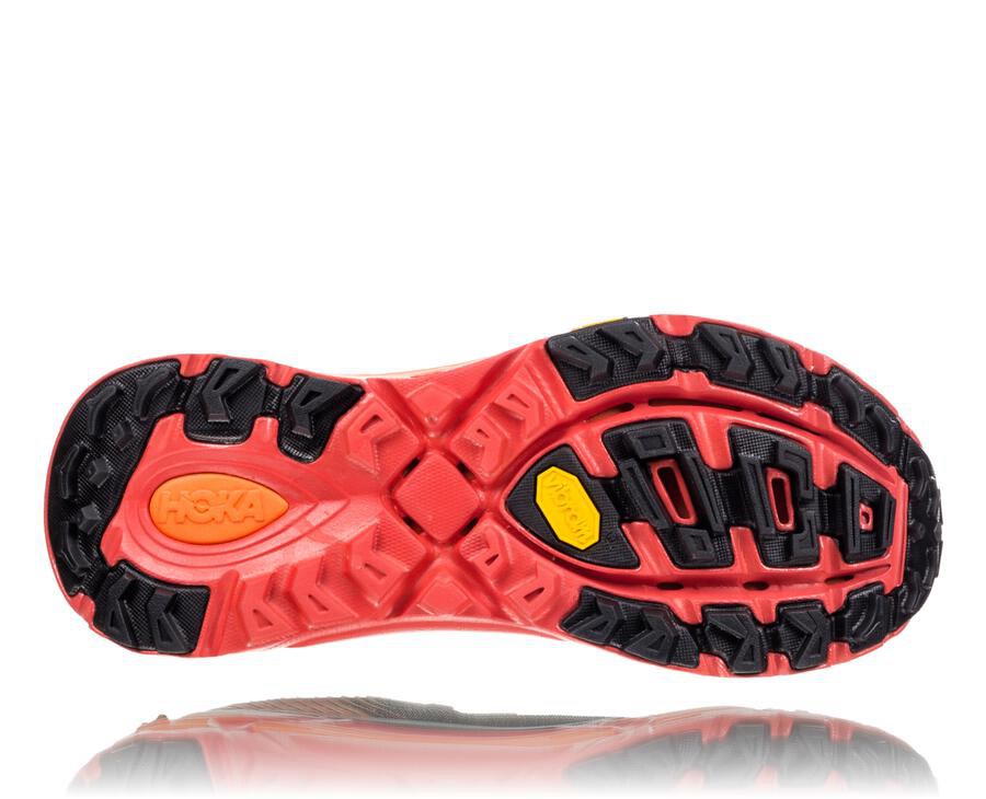 Trail Shoes Mens - Hoka One One EVO Mafate 2 - Black/Red - TBUJDLP-23